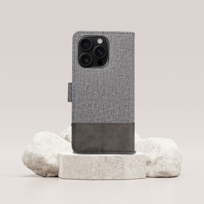 Kabura GOMMA Book do XIAOMI Redmi 13C / POCO C65 szary