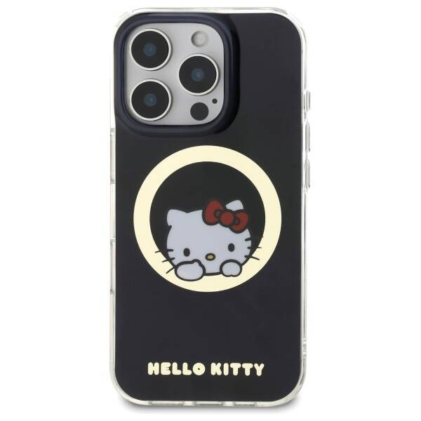 Original Case IPHONE 16 PRO MAX Hello Kitty Hardcase IML Sweet Kitty MagSafe (HKHMP16XHSWKK) black