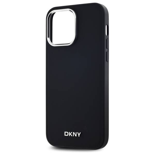 Original Handyhülle IPHONE 14 PRO MAX DKNY Hardcase Plain Logo MagSafe (DKHMP14XPSCMCLK) schwarz