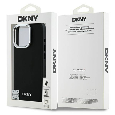 DKNY DKHMP16LPSCMCLK iPhone 16 Pro 6.3" czarny/black hardcase Plain Silver Logo MagSafe