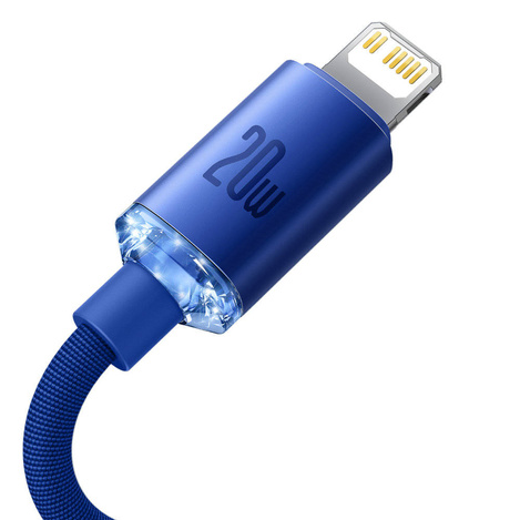 Baseus Crystal Shine Series Fast Charging Data Cable Type-C to iP 20W 1.2m Blue