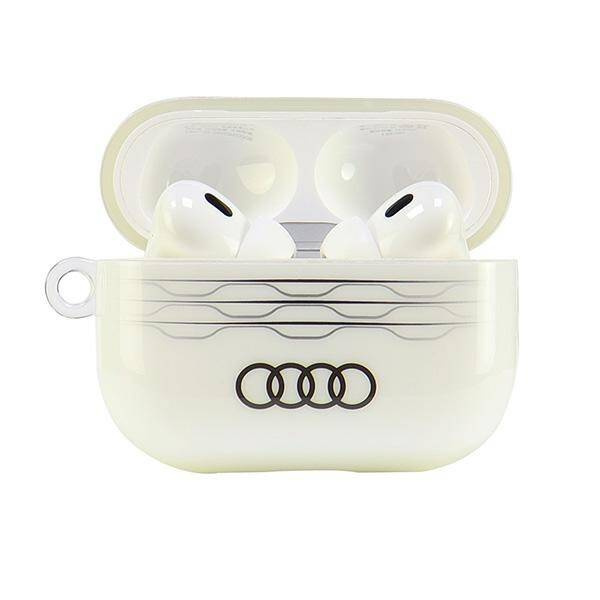 Original Case APPLE AIRPODS PRO 2 Audi IML Geometric Pattern Cover (AU-IMLAPP2-A6/D3-WE) white