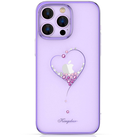 Kingxbar Wish Series Hülle für iPhone 14 Plus verziert mit lila Kristallen
