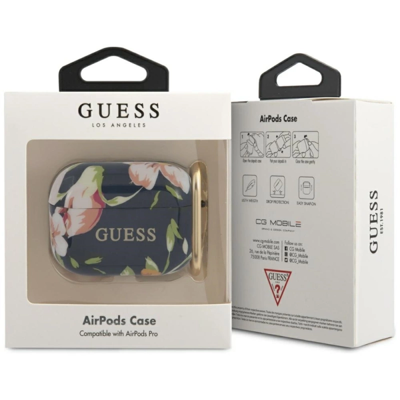 Guess GUACAPTPUBKFL03 AirPods Pro cover niebieski/blue N.3 Flower Collection