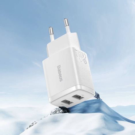 Baseus  Compact  Charger 2U 10.5W EU White