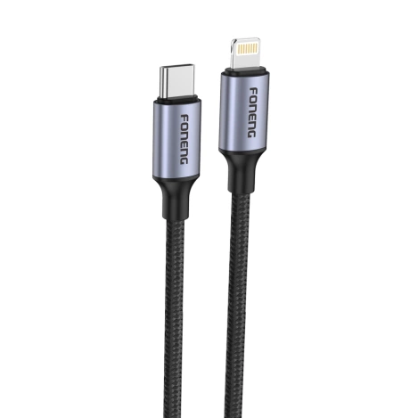 FONENG cable X95 USB-C - Lightning PD 20W 1.2M Black