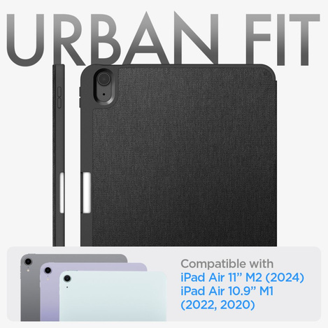 Etui Spigen Urban Fit na iPad Air 10.9'' 4/5 2020-2022 / 11.6'' 2024 - czarne