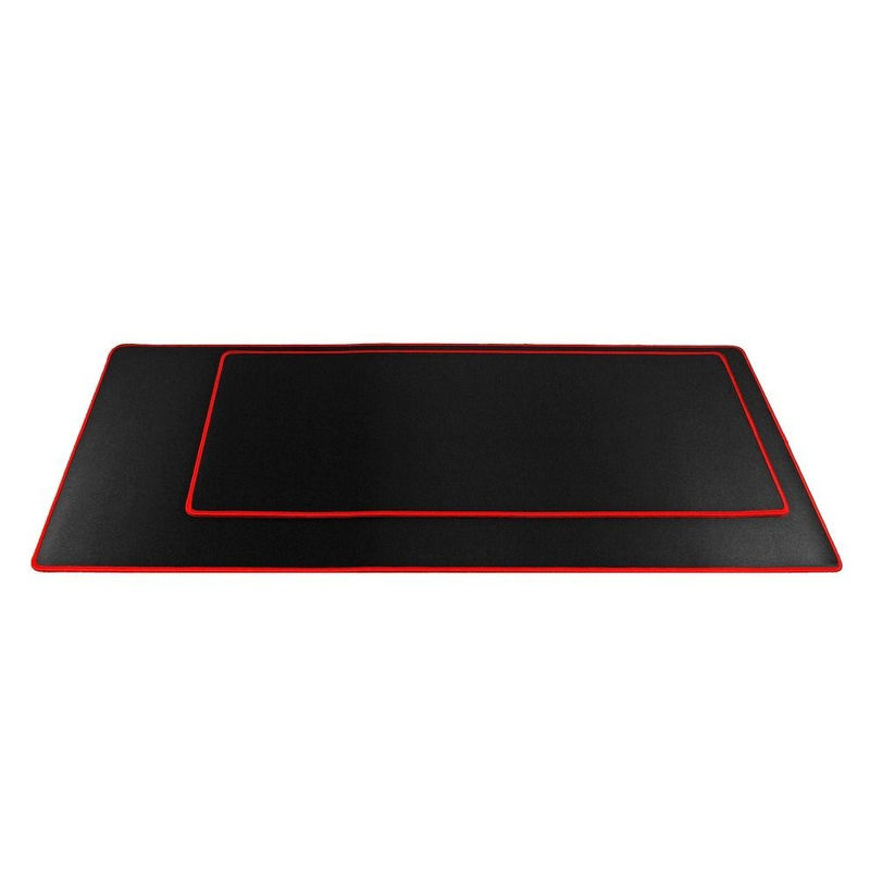 Podkładka pod klawiaturę i mysz dla graczy 700x300x3mm / czarny / obszycie czerwone