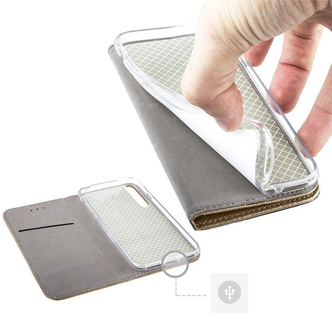 Etui SAMSUNG GALAXY A32 4G portfel z klapką Flip Magnet złote