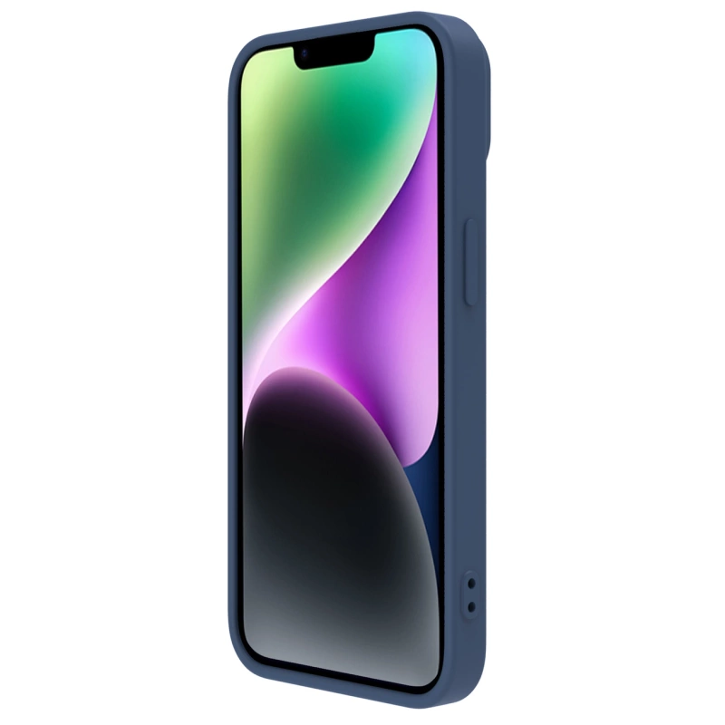 Nillkin CamShield Silky Silicone Case iPhone 14 case cover with camera cover blue