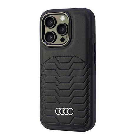 Audi nakładka Synthetic Leather MagSafe do iPhone 16 Pro 6.3" czarna
