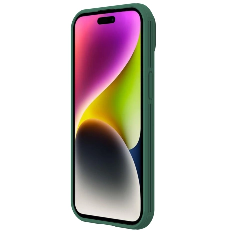 Nillkin CamShield Pro magnetische Hülle für iPhone 15 Plus mit Kameraschutz – Grün