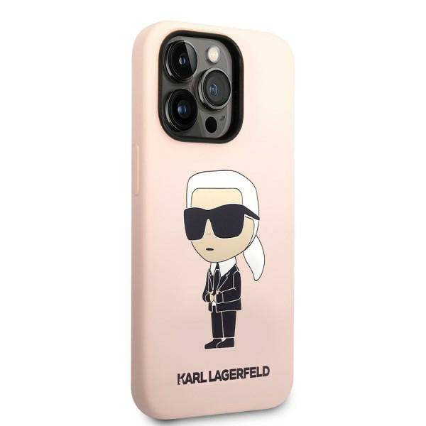 Karl Lagerfeld Silicone NFT Ikonik - Etui iPhone 14 Pro (różowy)