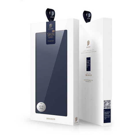 Etui do iPhone 15 Pro pokrowiec z klapką i portfelem Dux Ducis Skin Pro - niebieski
