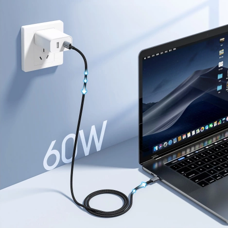 Choetech XCC-1014 USB-C / USB-C PD 60W Kabel – grau