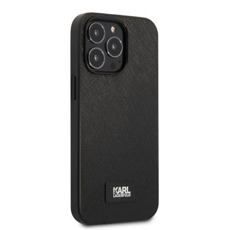 Original Case IPHONE 13 PRO MAX Karl Lagerfeld Hardcase Saffiano Plaque black