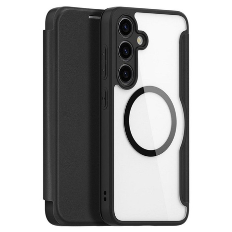 Dux Ducis Skin X Pro Hülle für Samsung S24+ mit Magnetring und Klappe – Schwarz