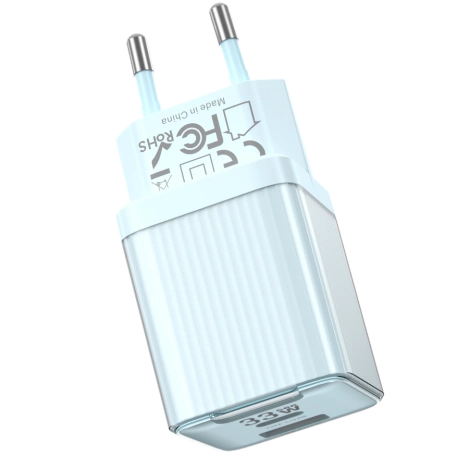 JELLICO Netz-Ladegerät EU55 GaN PD 33W 1xUSB-C + 1xUSB QC3.0 blau
