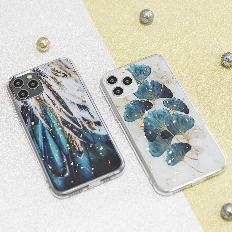 Nakładka Gold Glam do Samsung Galaxy A14 4G listki