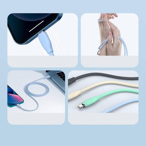 Baseus Kabel, USB Typ C - Lightning 20W Kabel, 1,2 m lang Jelly Liquid Silica Gel - schwarz