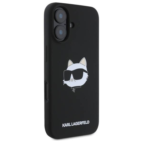 Karl Lagerfeld KLHMP16SSCHPPLK iPhone 16 czarny/black HC MagSafe Sil Choupette Head Print