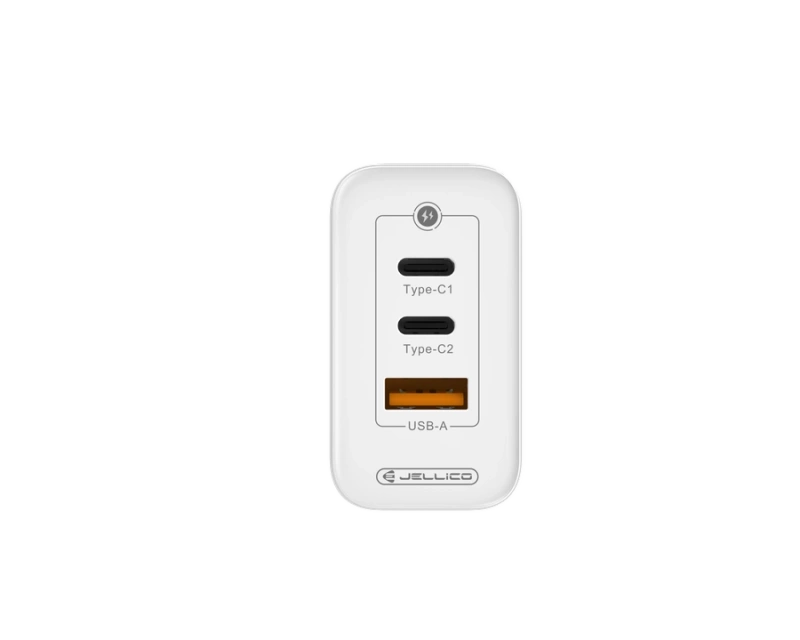 JELLICO ładowarka sieciowa C79 GaN PD 65W 2xUSB-C + 1xUSB QC3.0 Biały