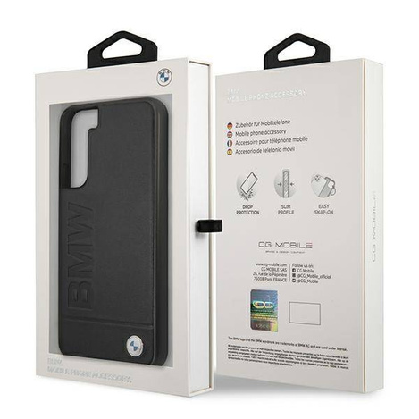 Case BMW BMHCS22MSLLBK S22 + S906 black / black hardcase Signature Logo Imprint