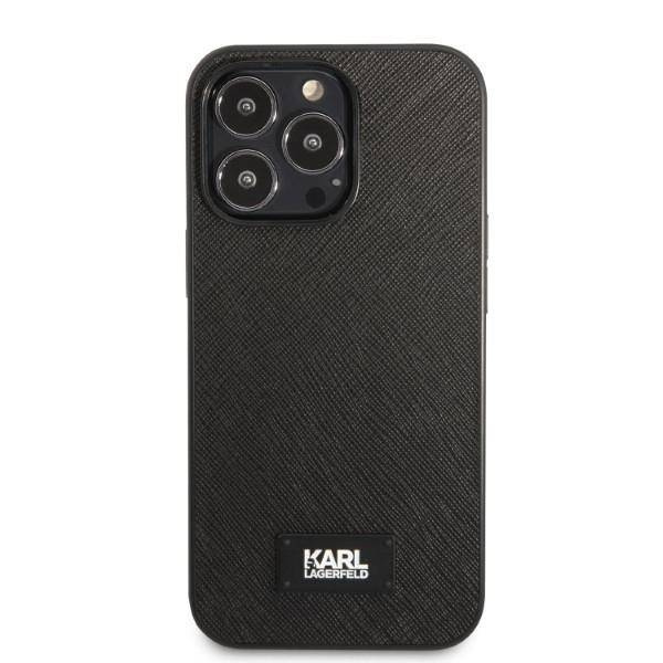 Oryginalne Etui IPHONE 13 PRO Karl Lagerfeld Hardcase Saffiano Plaque czarne