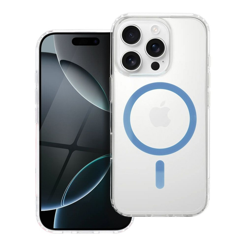 Drop Glue Colorful Ring Mag Cover kompatybilny z MagSafe pasuje do IPHONE 15 jasny niebieski