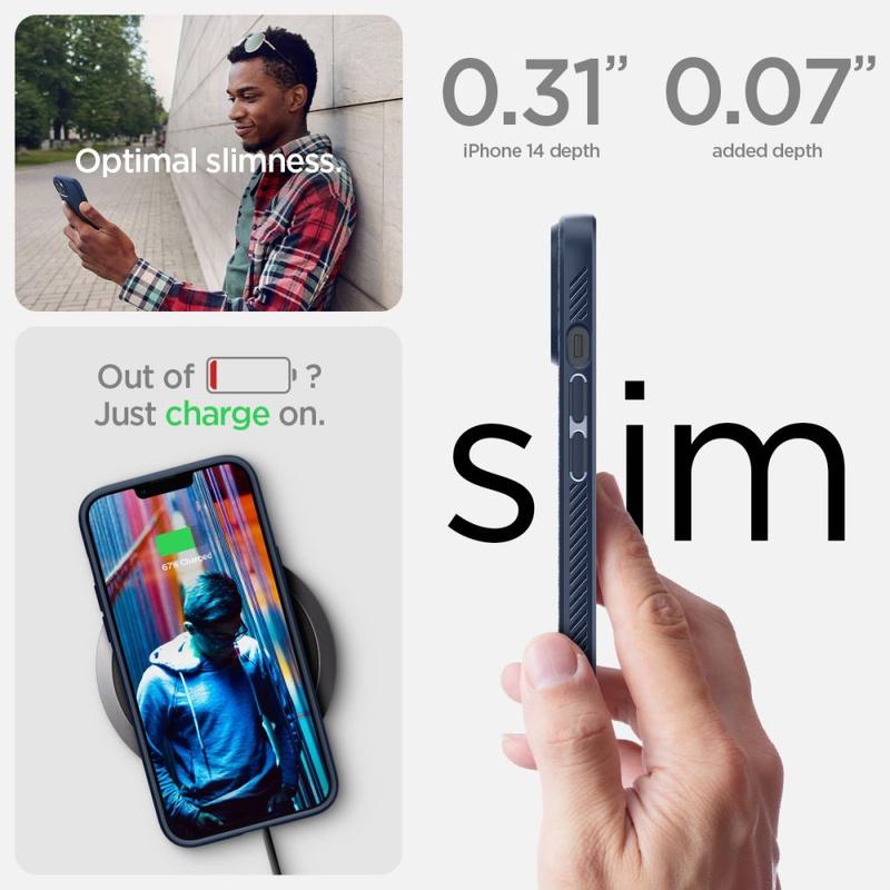 Spigen LIQUID AIR IPHONE 14 PLUS MARINEBLAU