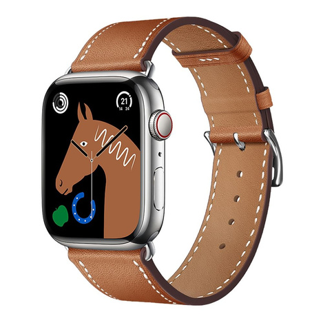 Pasek do Apple Watch Forcell F-Design FA20 magnetyczny skóra ekologiczna 38 / 40 / 41 mm brązowy