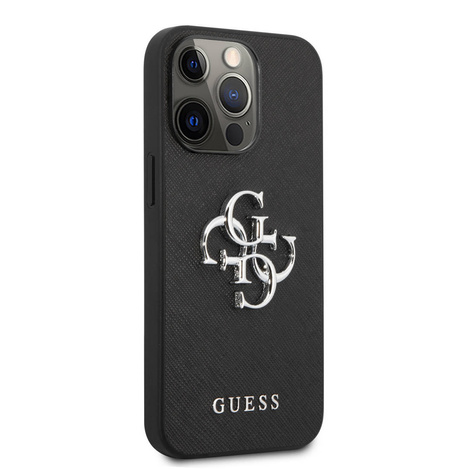 Oryginalne Etui IPHONE 13 PRO / 13 6,1" Guess Hardcase Saffiano 4G Metal Logo GUHCP13LSA4GSBK czarne