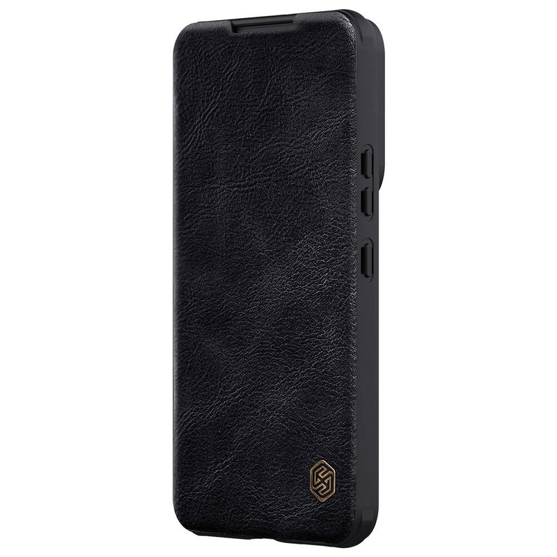 Nillkin Qin Leather Pro Case Hülle für Samsung Galaxy S22+ (S22 Plus) Kameraschutz Holster Cover Flip Cover Schwarz