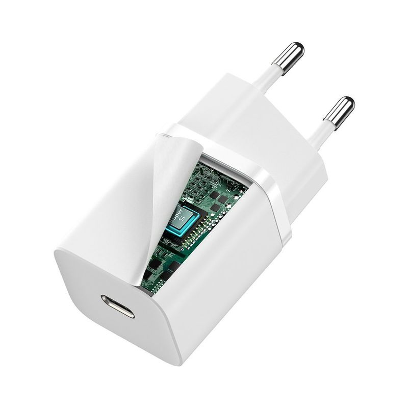 Baseus Super Si 1C fast wall charger USB Type C 30 W Power Delivery Quick Charge white (CCSUP-J02)