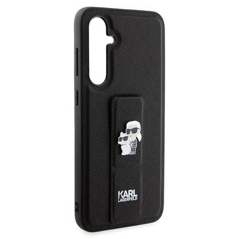 Etui Karl Lagerfeld Gripstand Saffiano Karl&Choupette Pins na Samsung Galaxy S23 FE - czarne