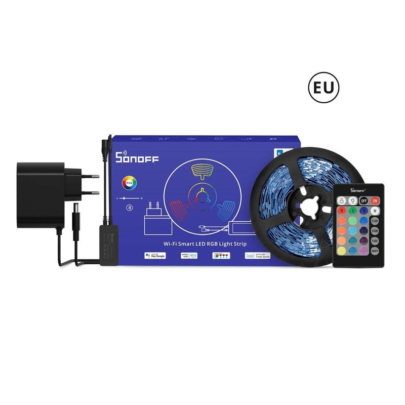 Sonoff L2 Lite zestaw inteligentna taśma LED 5 m RGB eWeLink 300 lm pilot zasilacz Bluetooth
