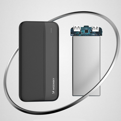 Wozinsky Powerbank 10000mAh 2 x USB schwarz (WPBBK1)