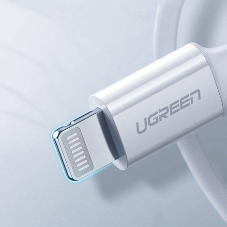 Ugreen MFi cable USB Type C cable - Lightning 3A 0.5 m white (US171)
