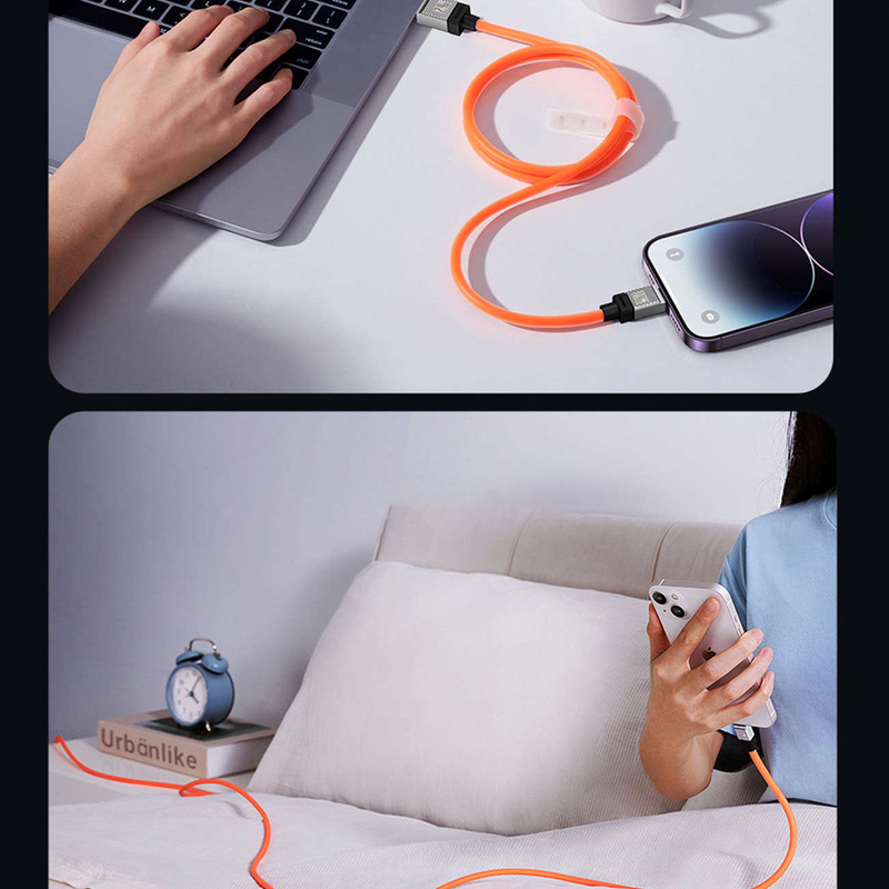 USB - Lightning 2.4A 1m cable Baseus CoolPlay - black