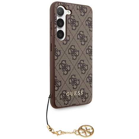 Etui Guess 4G Charms Collection na Samsung Galaxy S24 - brązowe
