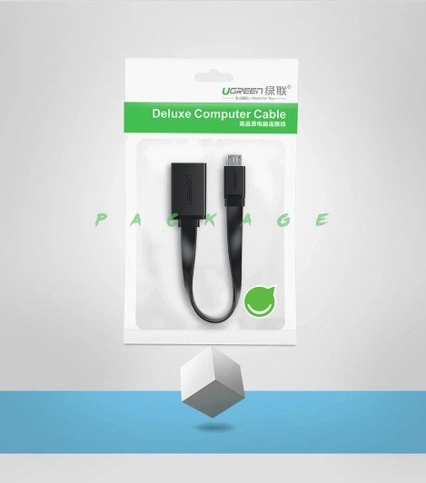 Ugreen kabel adapter przejściówka OTG USB (żeński) - micro USB (męski) 12 cm USB 2.0 480 Mbps czarny (US133 10396)