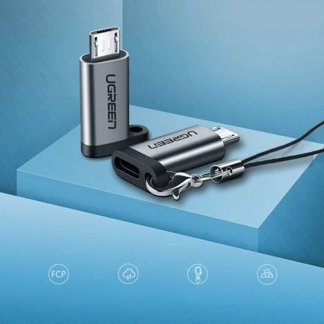 Ugreen adapter przejściówka z USB Typ C na micro USB szary (50590)