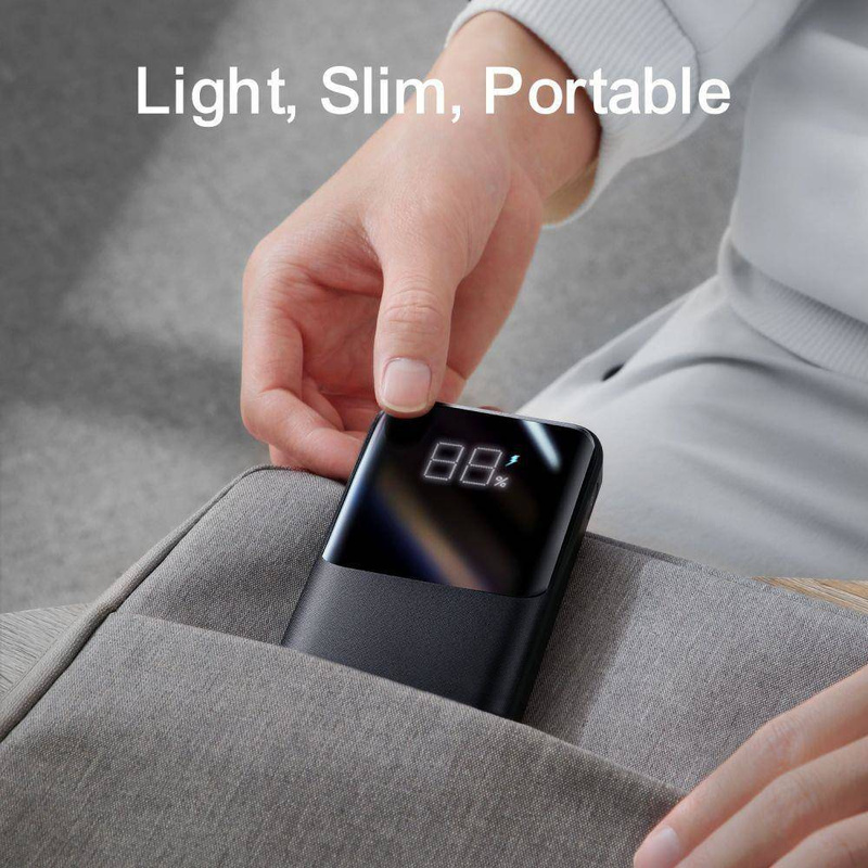 Power Bank 10000mAh 22.5W 2xUSB QC3.0 + USB-C PD3.0 + Micro USB External Battery Fast Charge JOYROOM JR-QP191 black