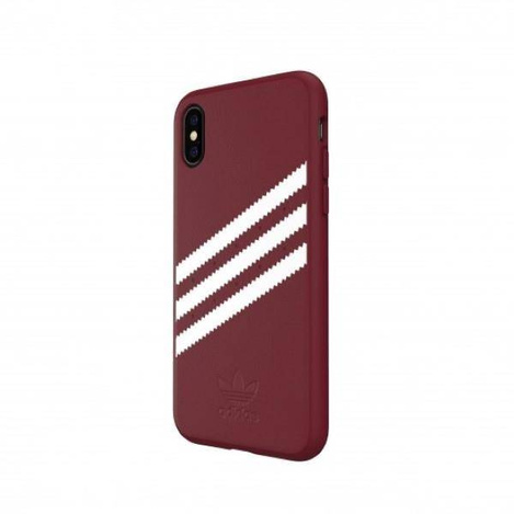Original Handyhülle IPHONE X / XS Adidas OR Booklet Case Suede (33282) burgund
