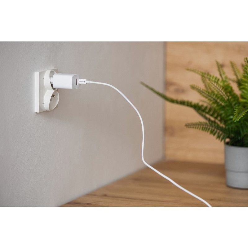 Forcell Ładowarka Sieciowa - 3A 30W z dwoma portami: USB typ C i USB A z ładowaniem PD i QC 4.0