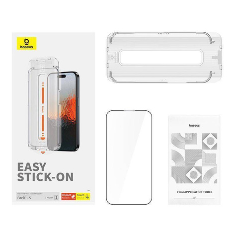 Gehärtetes Glas 5D APPLE IPHONE 15 Baseus Sapphire Glass schwarz