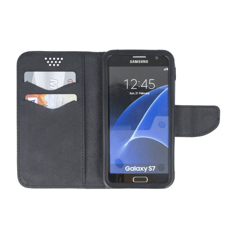 Etui Smart Universal Fancy Silicon 5,5&quot; 87x159 czarno-złoty