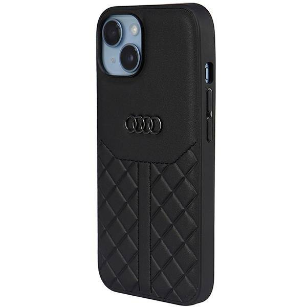 Audi Echtleder iPhone 14 6,1" schwarz/schwarz Hardcase AU-TPUPPCIP14-Q8/D1-BK
