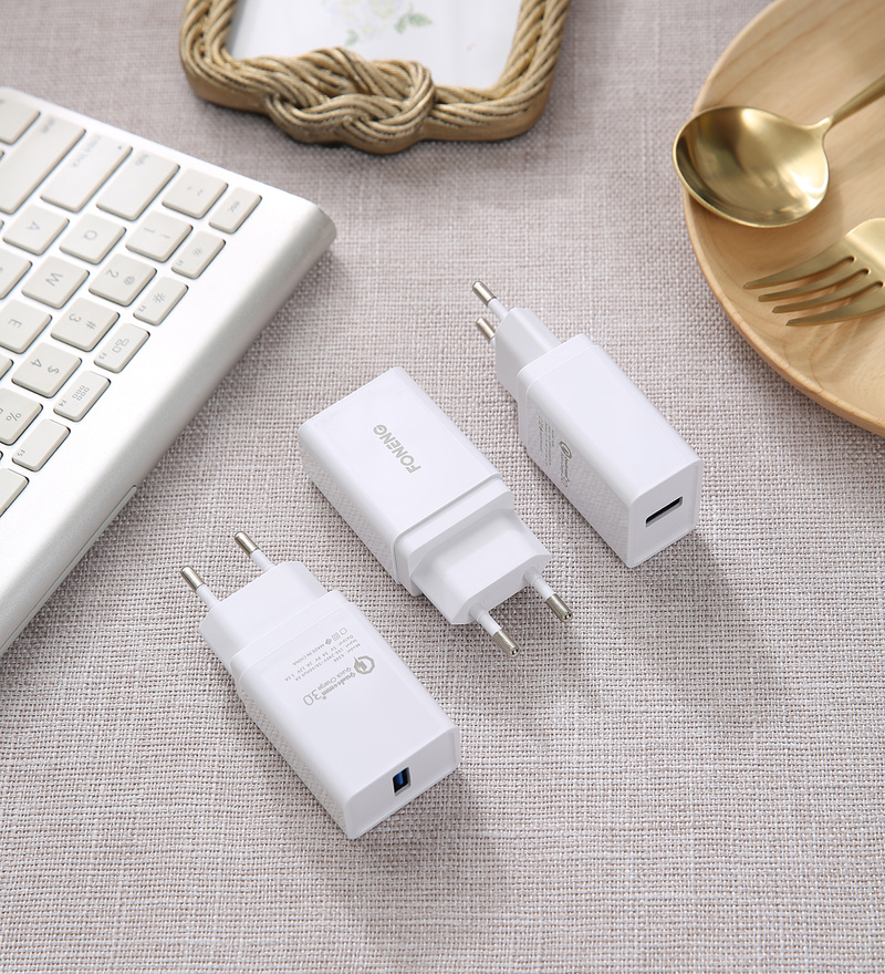 Foneng Ładowarka sieciowa K300 - USB - 18W 3A biała