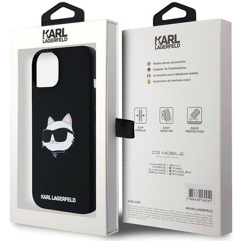 Karl Lagerfeld KLHMP15MSCHPPLK iPhone 15 Plus / 14 Plus 6.7" czarny/black hardcase Silicone Choupette Head MagSafe